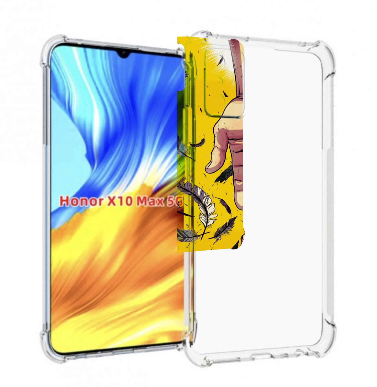 

Чехол MyPads рука-в-руку для Honor X10 Max, Прозрачный, Tocco