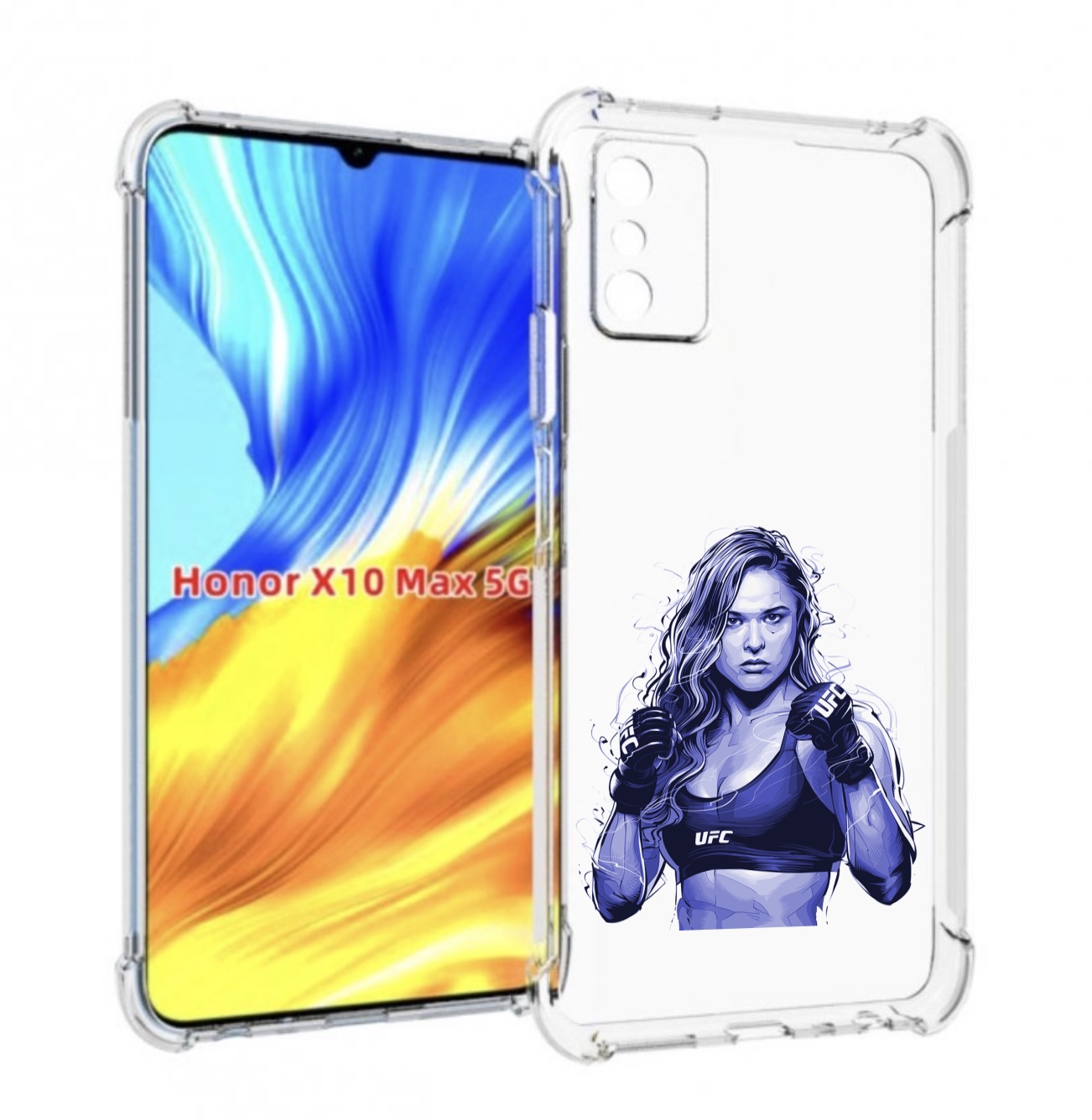 

Чехол MyPads ронда-роузи-юфс для Honor X10 Max, Прозрачный, Tocco