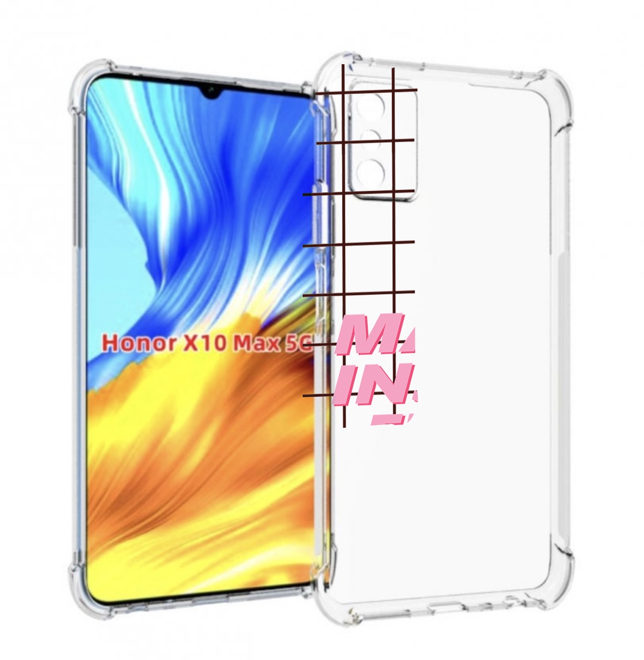 

Чехол MyPads розовая-надпись-про для Honor X10 Max, Прозрачный, Tocco