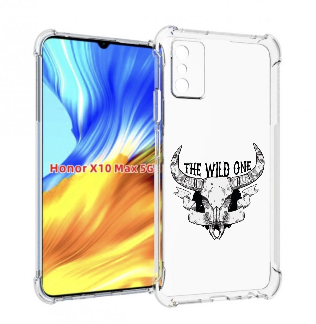 

Чехол MyPads рогатый-череп-оленя для Honor X10 Max, Прозрачный, Tocco