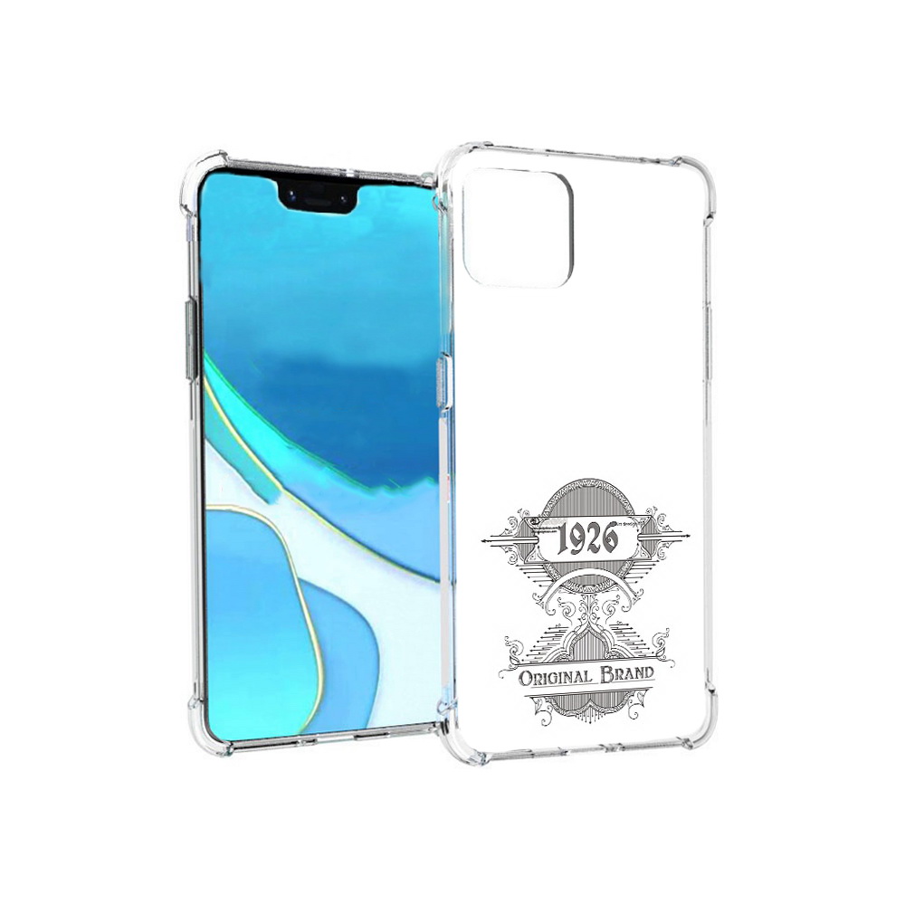 

Чехол MyPads Tocco для Google Pixel 4 XL логотип черно белый, Прозрачный, Tocco