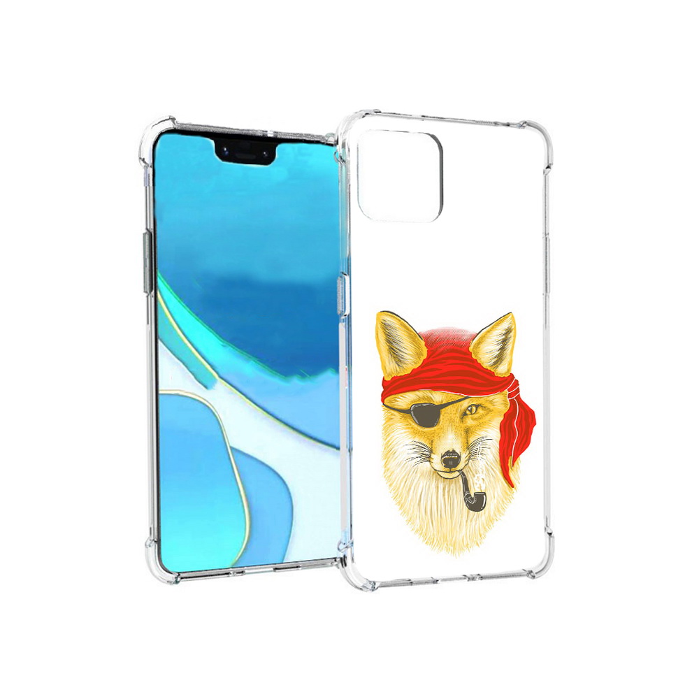 

Чехол MyPads Tocco для Google Pixel 4 XL лиса-пират, Прозрачный, Tocco
