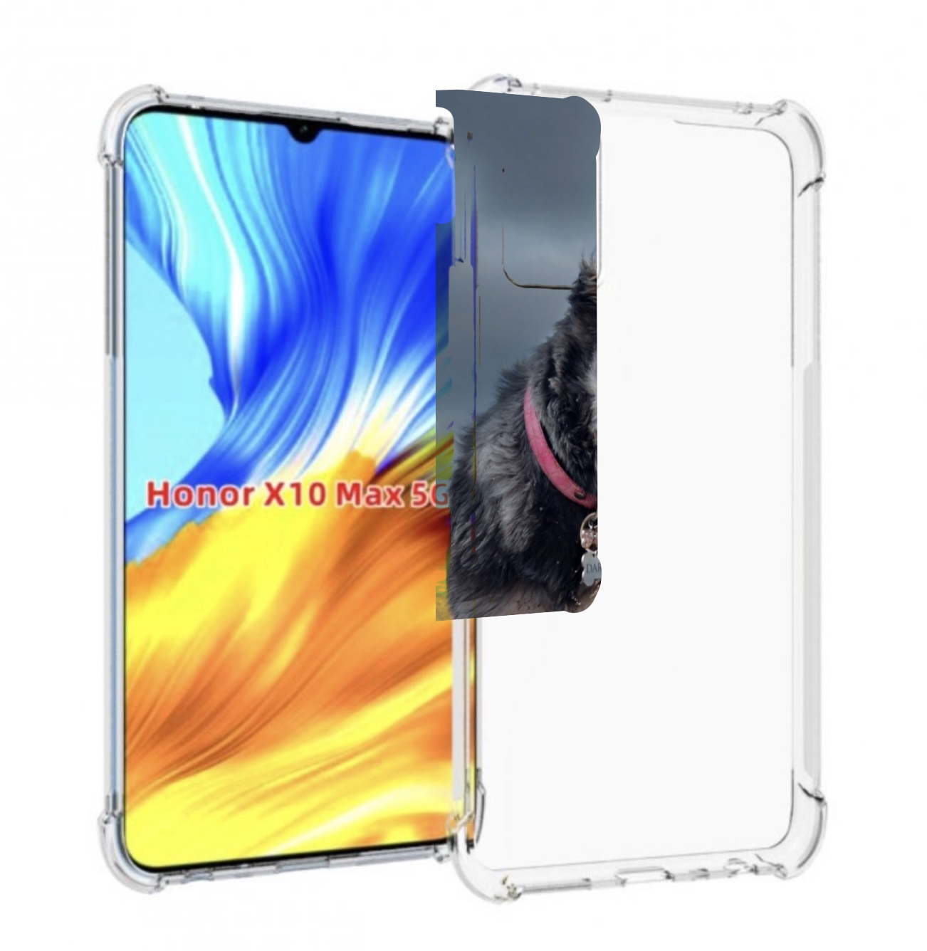 

Чехол MyPads ризеншнауцер 2 для Honor X10 Max, Прозрачный, Tocco