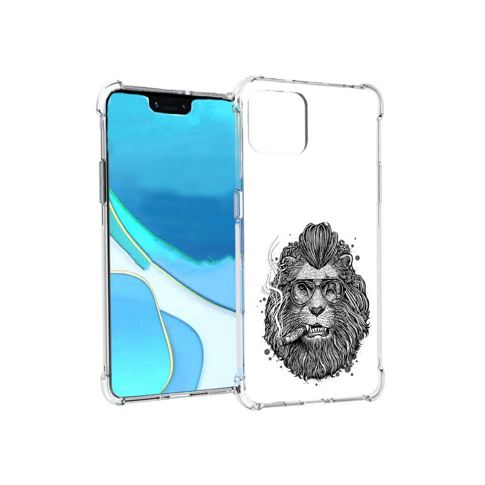 

Чехол MyPads Tocco для Google Pixel 4 XL курящий лев, Прозрачный, Tocco