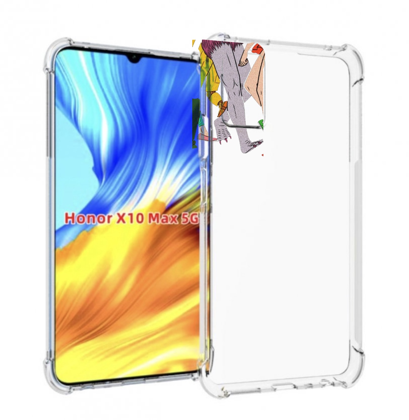 

Чехол MyPads разные персонажи пальчики для Honor X10 Max, Прозрачный, Tocco