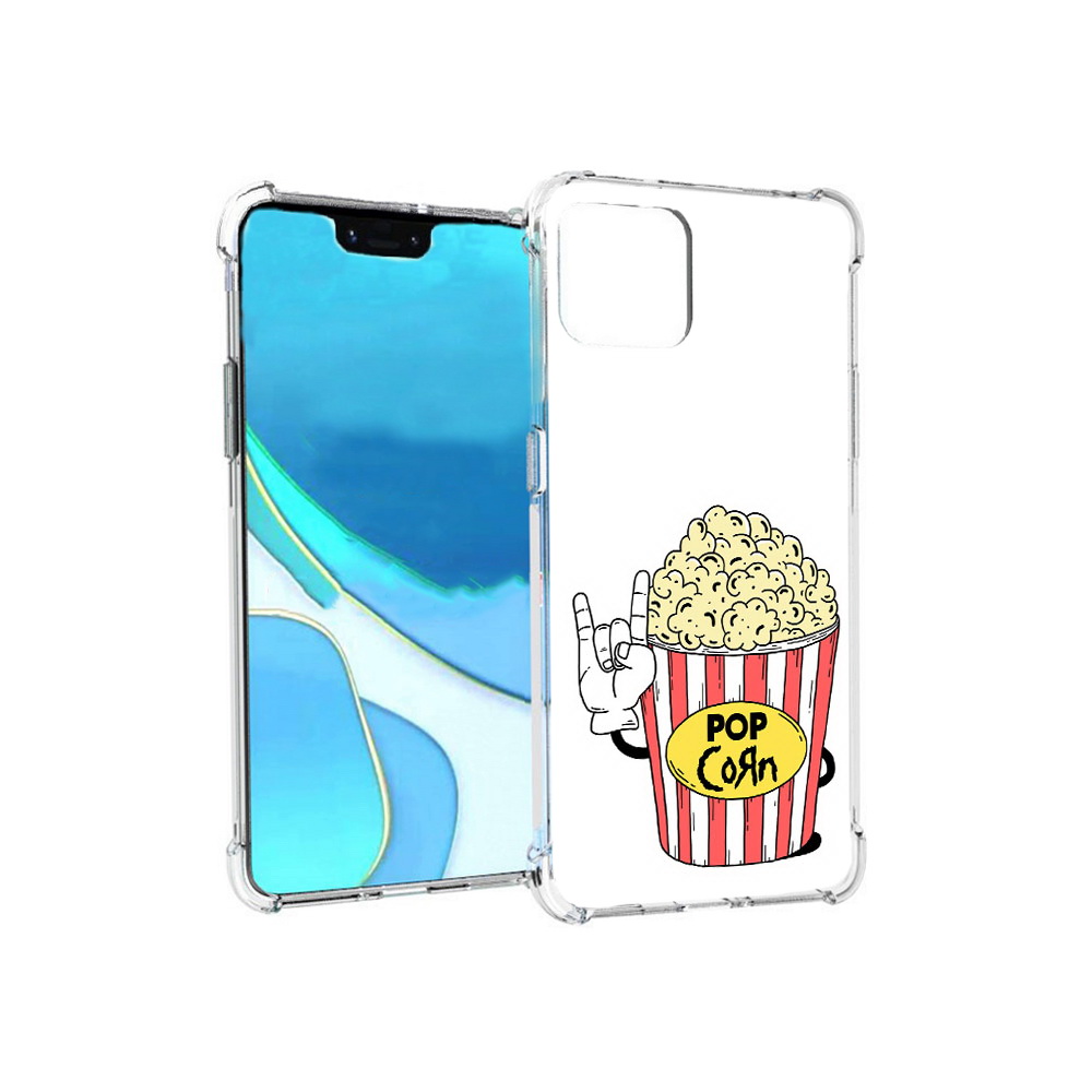 

Чехол MyPads Tocco для Google Pixel 4 XL крутой попкорн, Прозрачный, Tocco