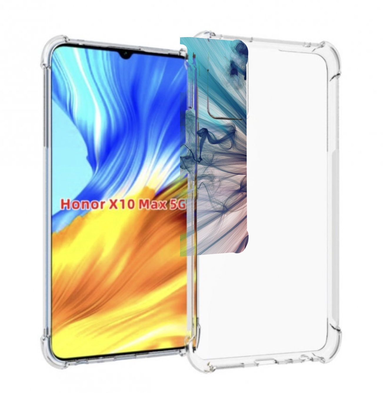 

Чехол MyPads разноцветный дым для Honor X10 Max, Прозрачный, Tocco