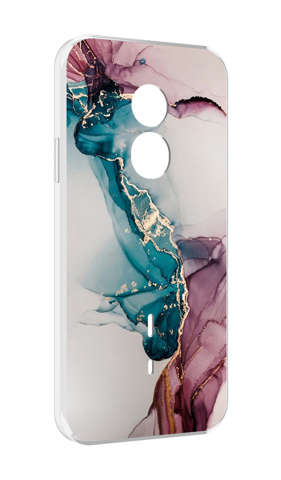 

Чехол MyPads фиолетовый синий краски для Doogee S51, Прозрачный, Tocco