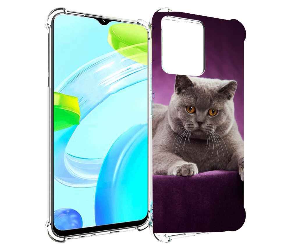 Чехол MyPads кошка британская короткая для Tecno Phantom X2