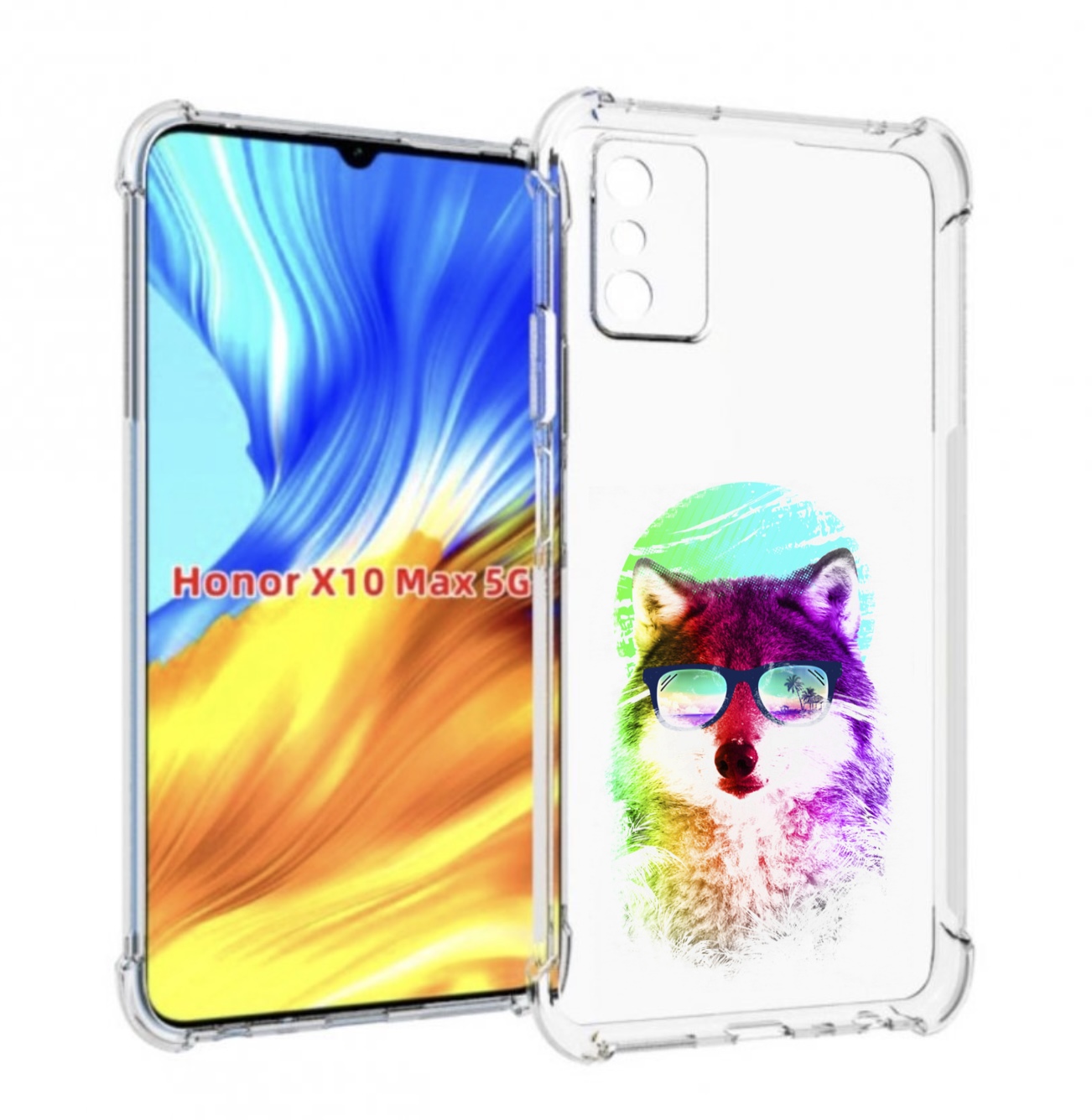 

Чехол MyPads радужный волк детский для Honor X10 Max, Прозрачный, Tocco