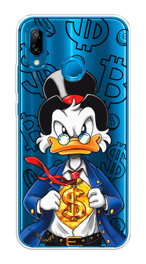

Чехол на Huawei P20 Lite/Nova 3E "Scrooge Goldman", Черный;белый;синий, 65650-1