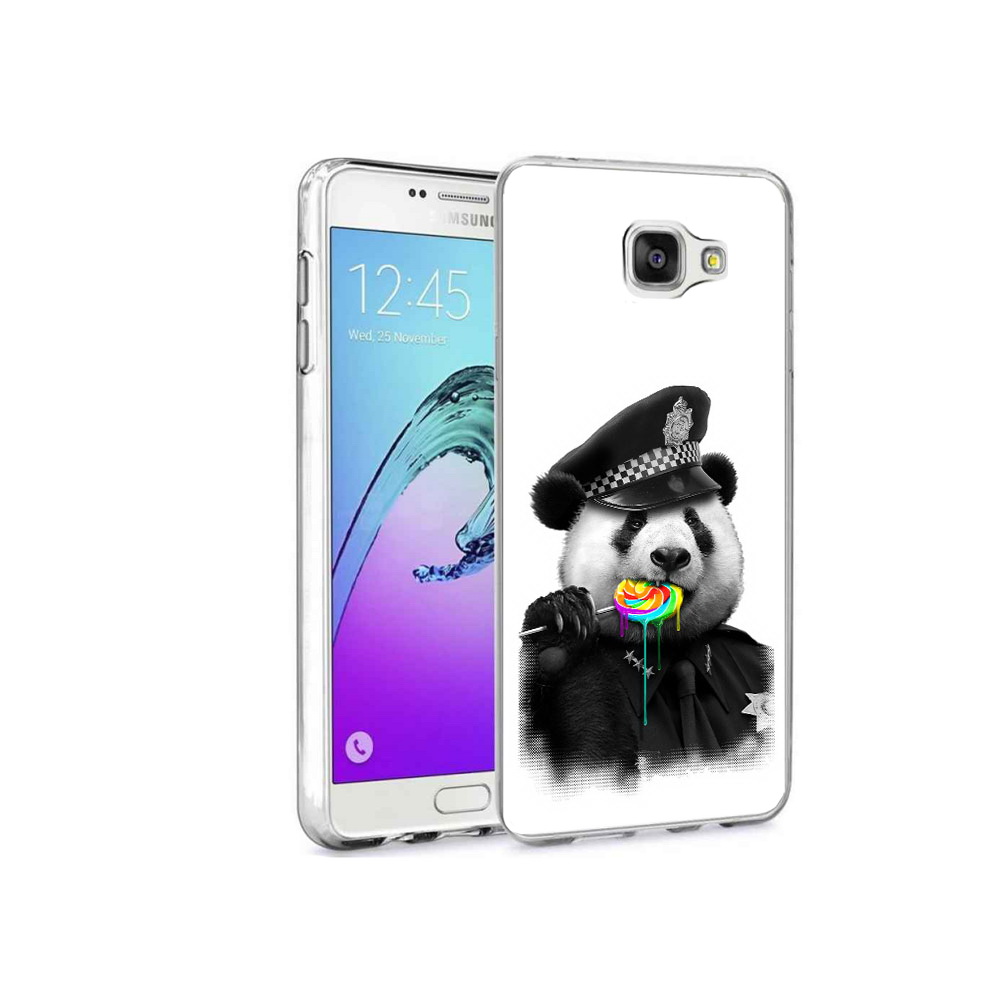 

Чехол MyPads Tocco для Samsung Galaxy A9 Pro Панда полиция (PT52968.556.130), Прозрачный, Tocco