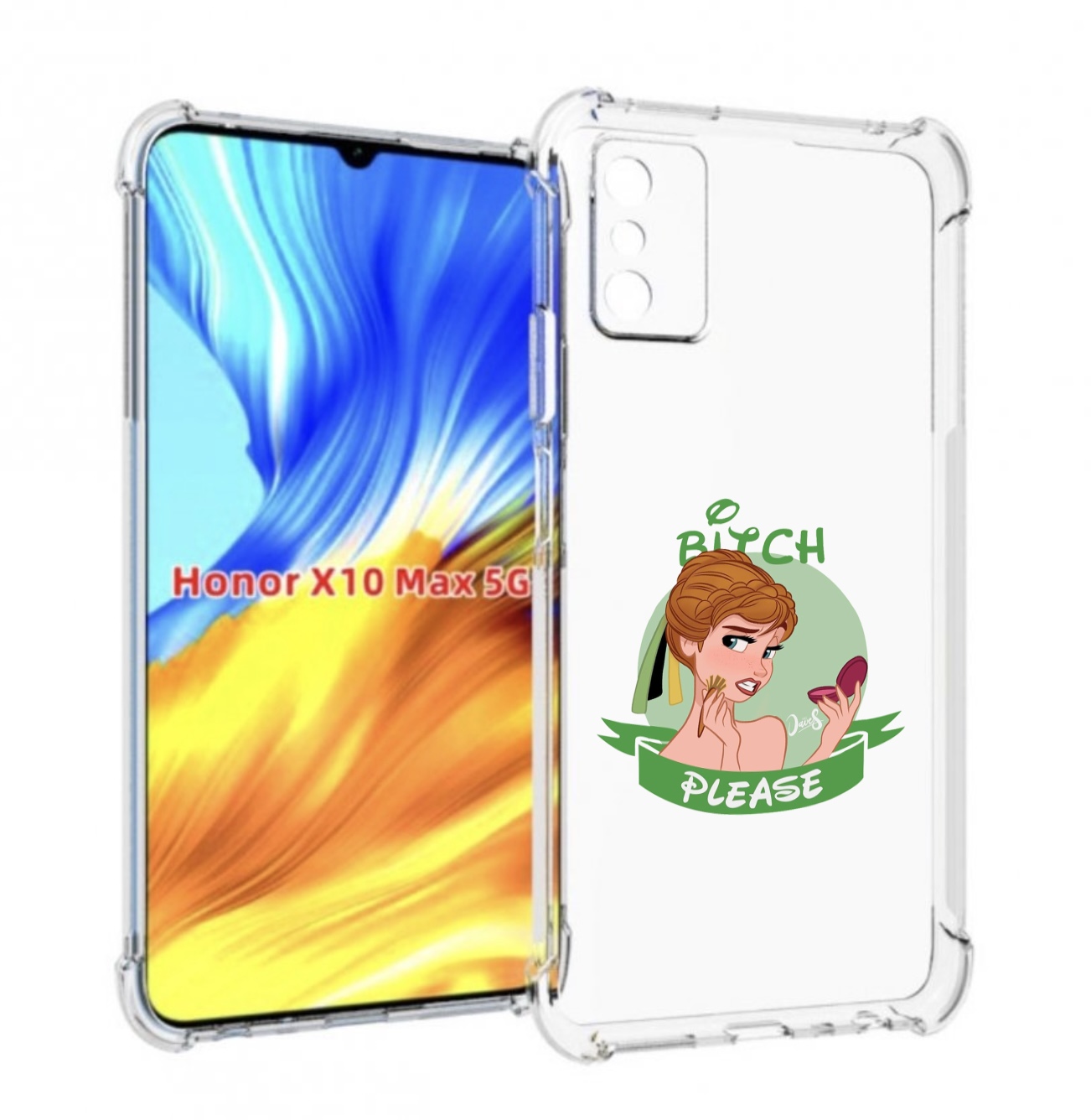 

Чехол MyPads принцесса-Анна женский для Honor X10 Max, Прозрачный, Tocco