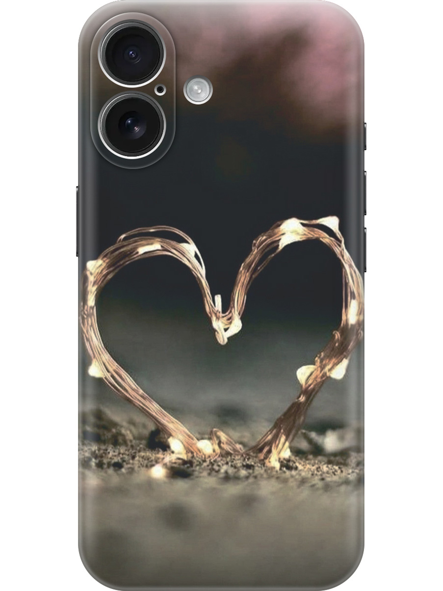 

Силиконовый чехол на Apple iPhone 16 с принтом "Светящееся сердце", Прозрачный;желтый;черный, 785196591