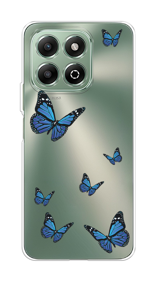 

Чехол на Honor X6b "Blue butterflies", Синий;черный, 6124950-1