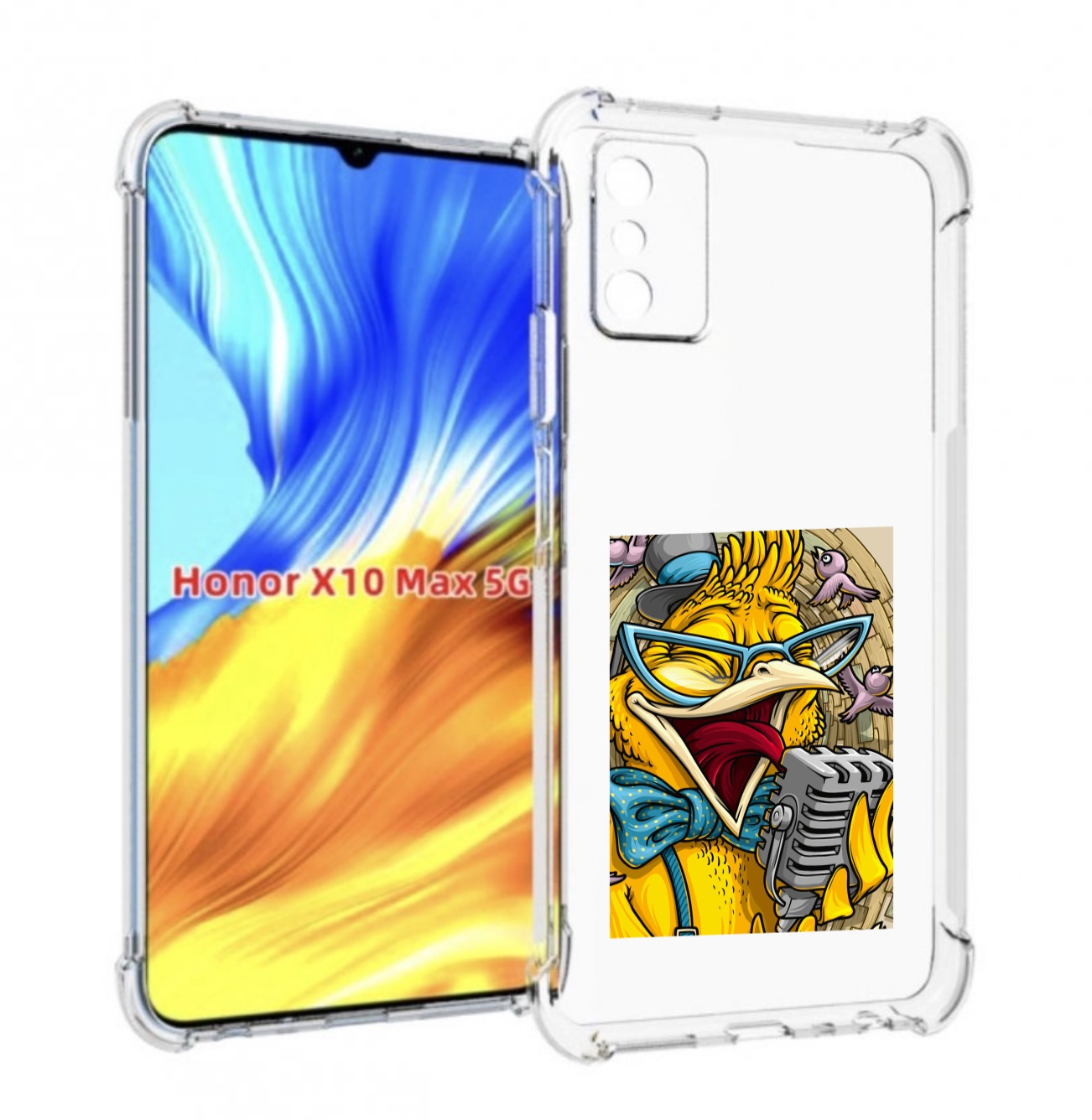

Чехол MyPads поющая птичка для Honor X10 Max, Прозрачный, Tocco