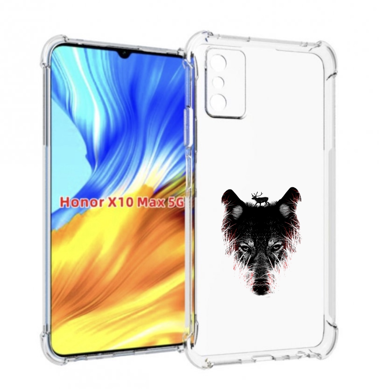 

Чехол MyPads волк в траве для Honor X10 Max, Прозрачный, Tocco