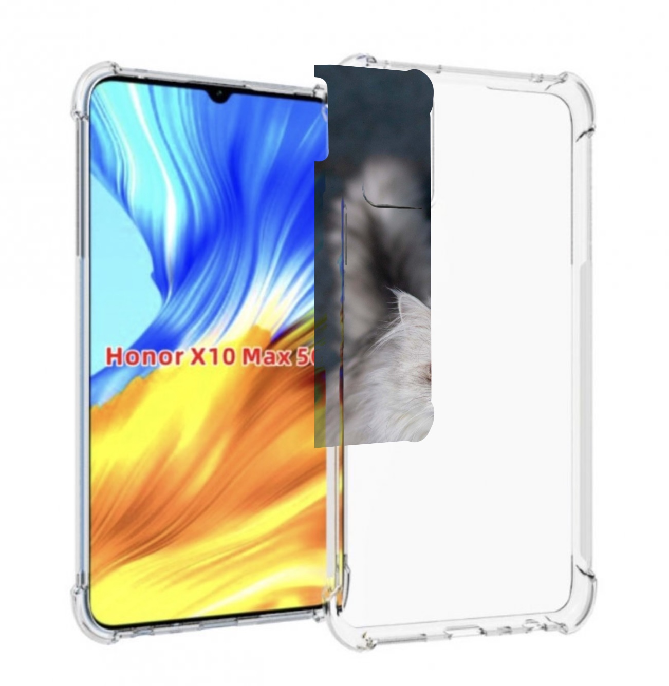 

Чехол MyPads порода кошки британская длинная для Honor X10 Max, Прозрачный, Tocco