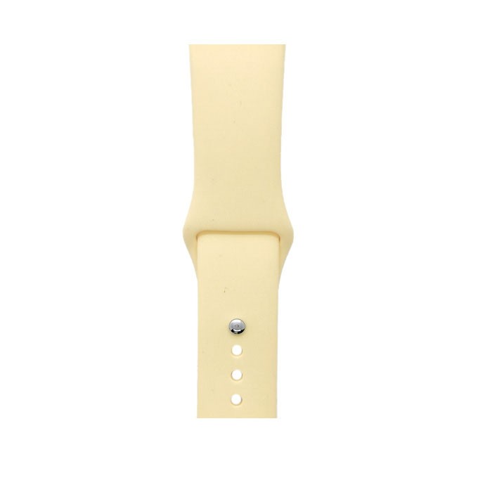 

Силиконовый ремешок для Apple Watch 42-44 мм, S/M, Лимонный крем, iGrape, Желтый, Ремешок