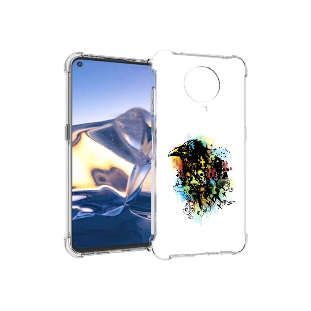 

Чехол MyPads Tocco для Nokia G10 ворон и черепа (PT171673.98.273), Tocco