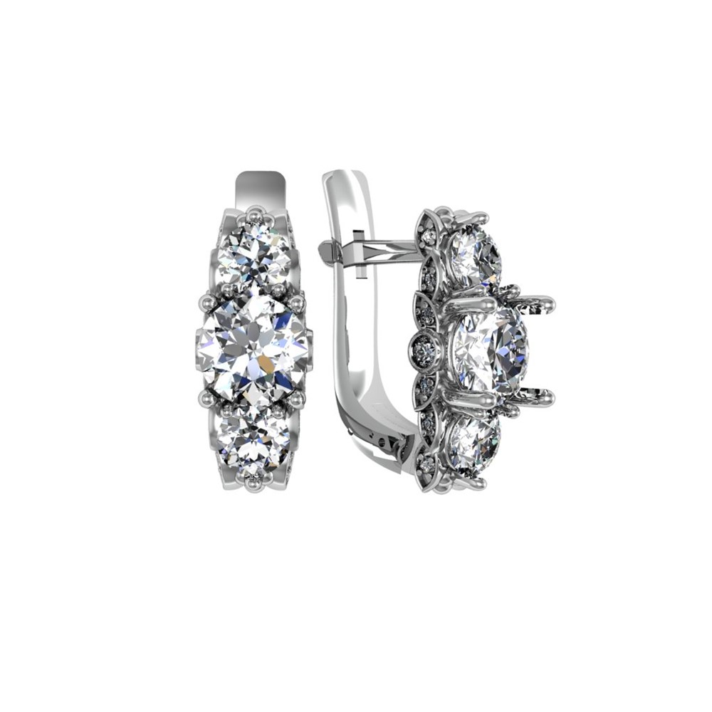 

Серьги из серебра с фианитом ПРИВОЛЖСКИЙ ЮВЕЛИР 301484-FA11, 301484-FA11