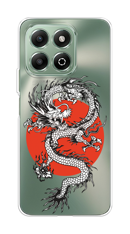 

Чехол на Honor X6b "Восходящий дракон", Белый;черный;красный, 6124950-1