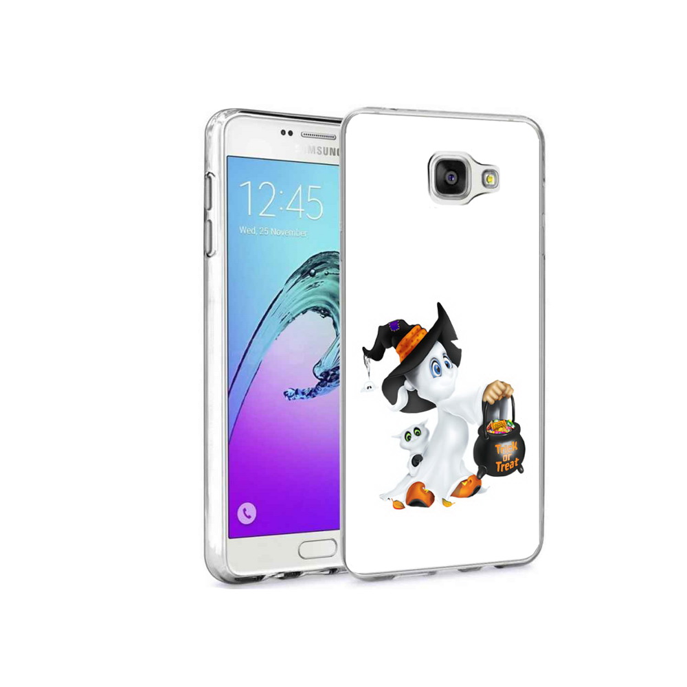 

Чехол MyPads Tocco для Samsung Galaxy A9 Pro Маленький призрак (PT52968.556.113), Прозрачный, Tocco