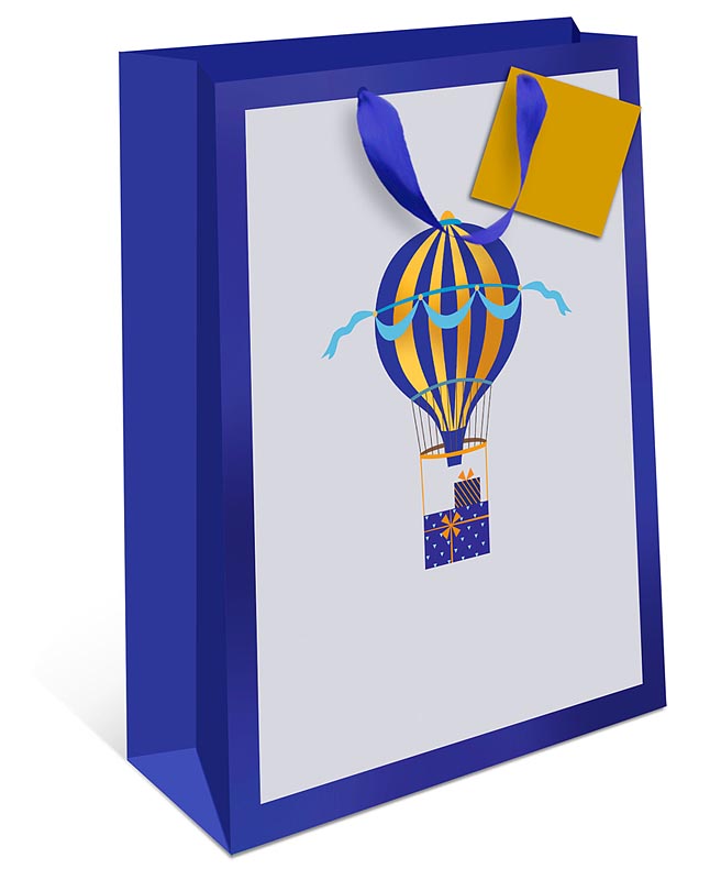 Пакет подарочный Арт и дизайн Воздушный шар АВ премиум 26x32 см