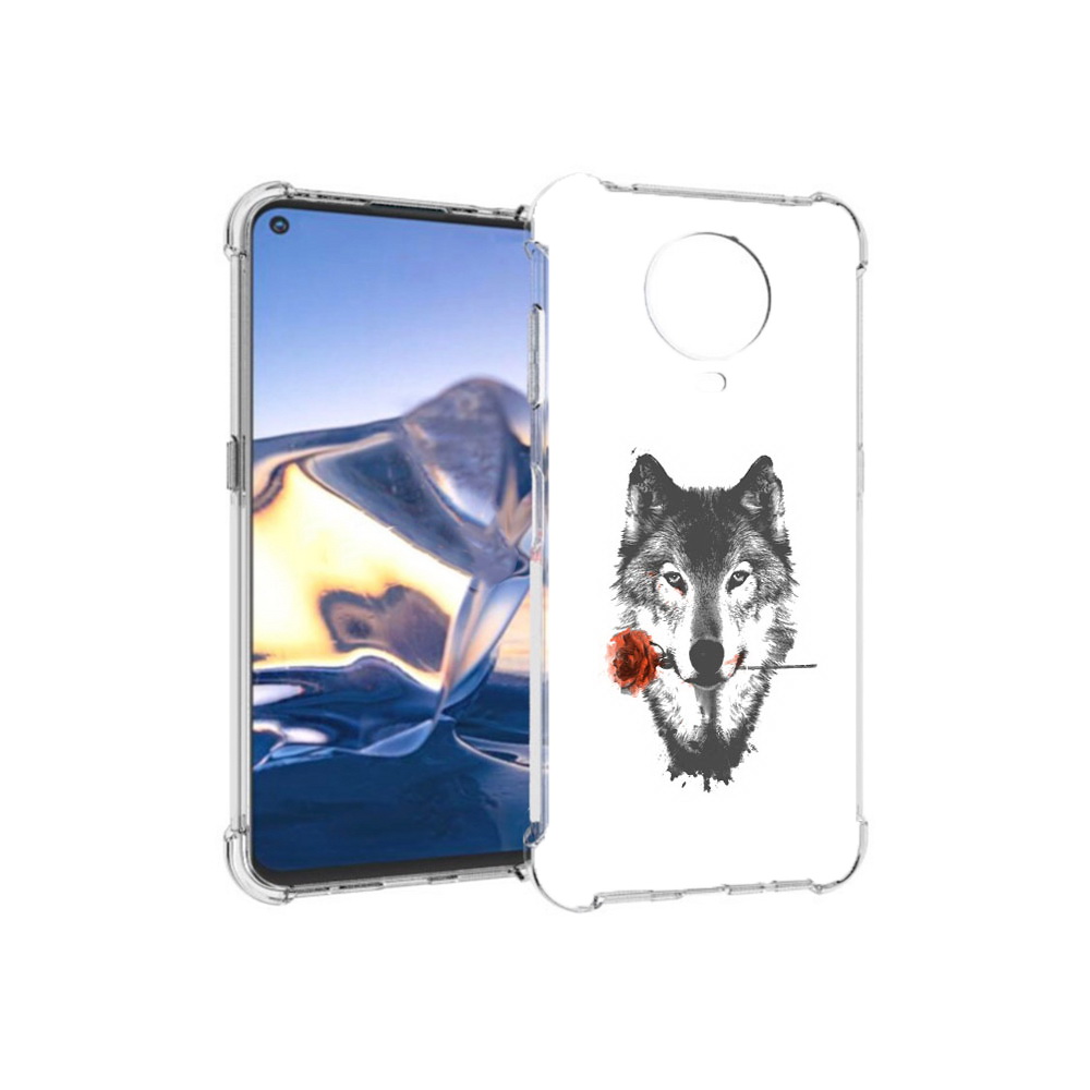 

Чехол MyPads Tocco для Nokia G10 волк с розой (PT171673.98.270), Tocco