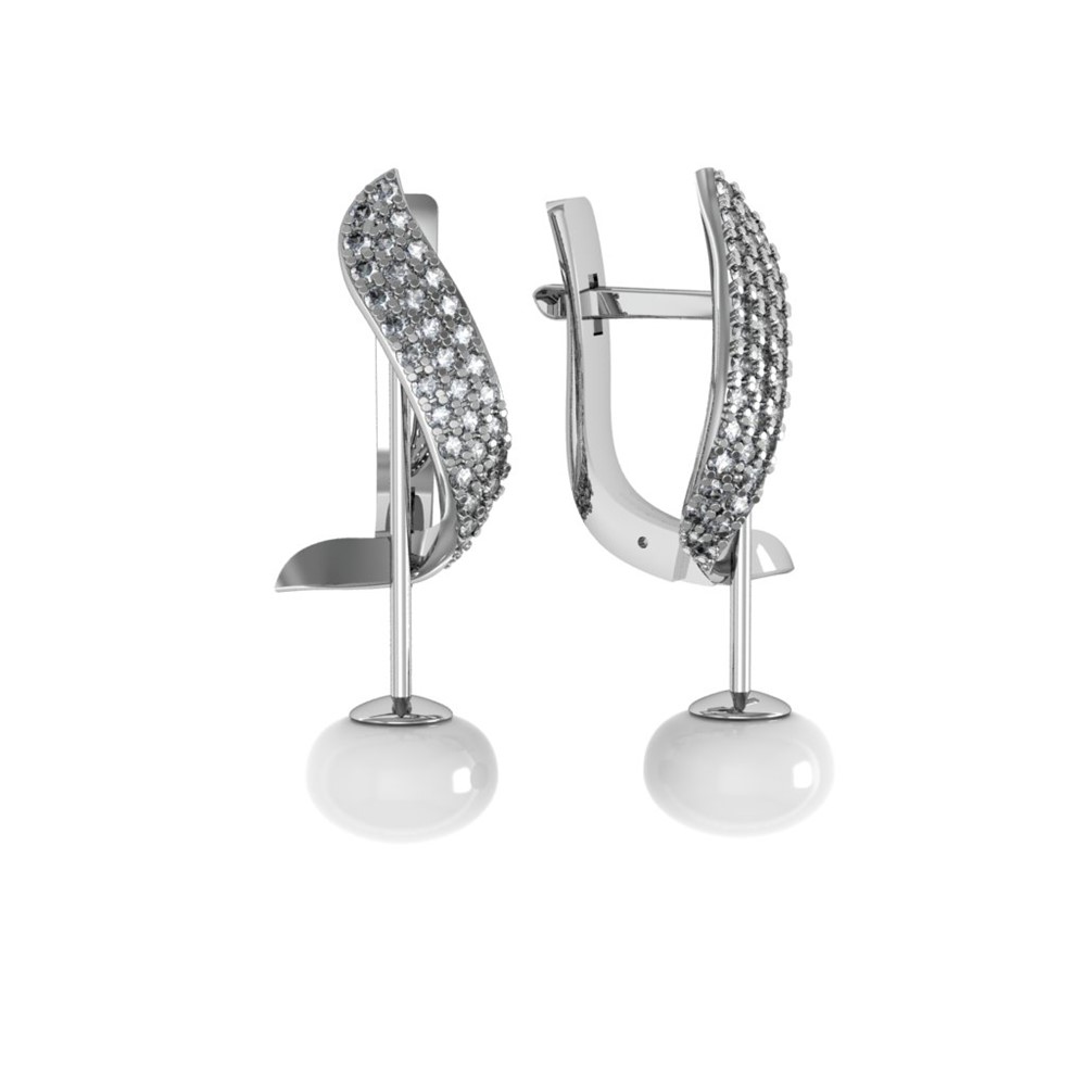 

Серьги из серебра с фианитом ПРИВОЛЖСКИЙ ЮВЕЛИР 301423-FA11ZM07, 301423-FA11ZM07