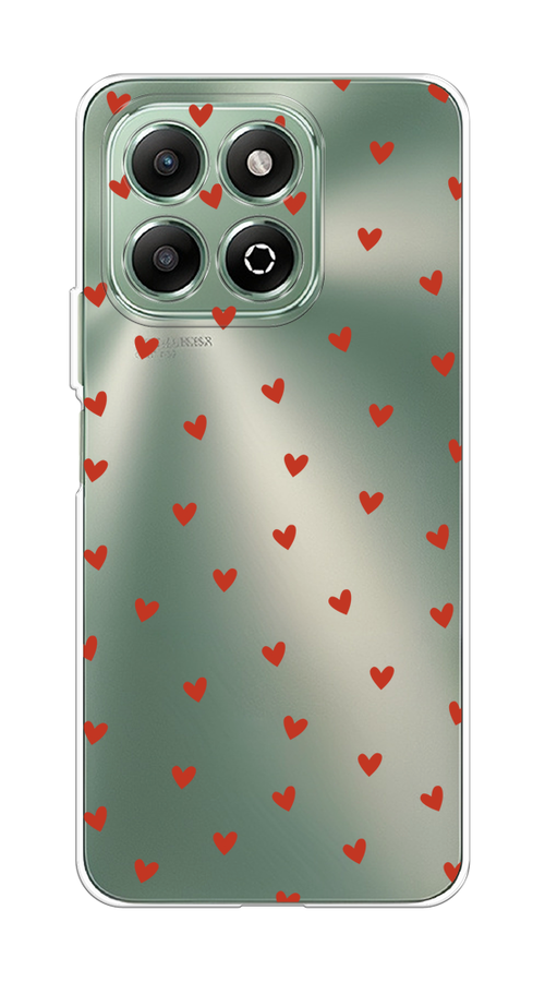 

Чехол на Honor X6b "Red hearts", Красный;прозрачный, 6124950-1