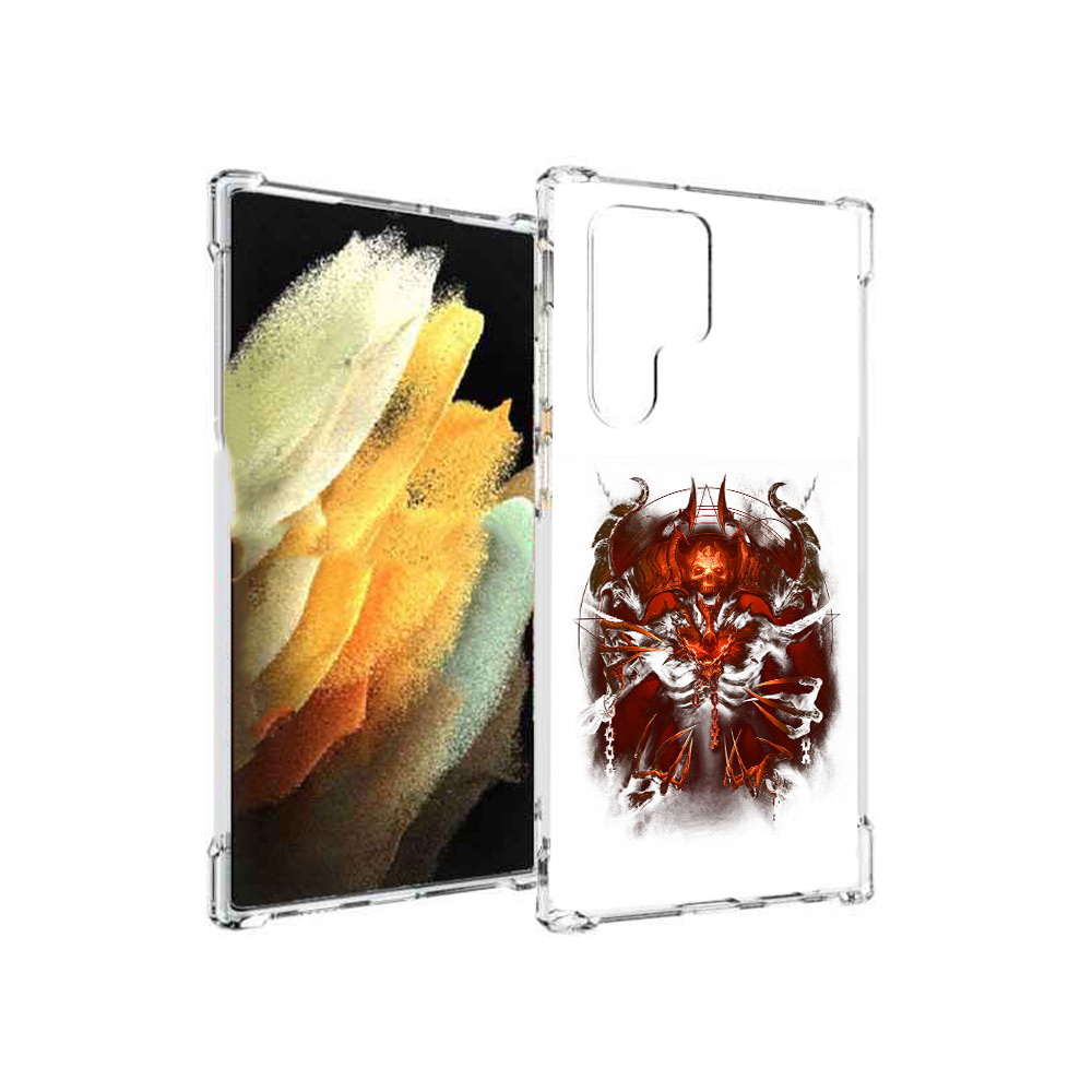 

Чехол MyPads Tocco для Samsung Galaxy S22 Ultra яркий демон (PT172602.555.708), Прозрачный, Tocco