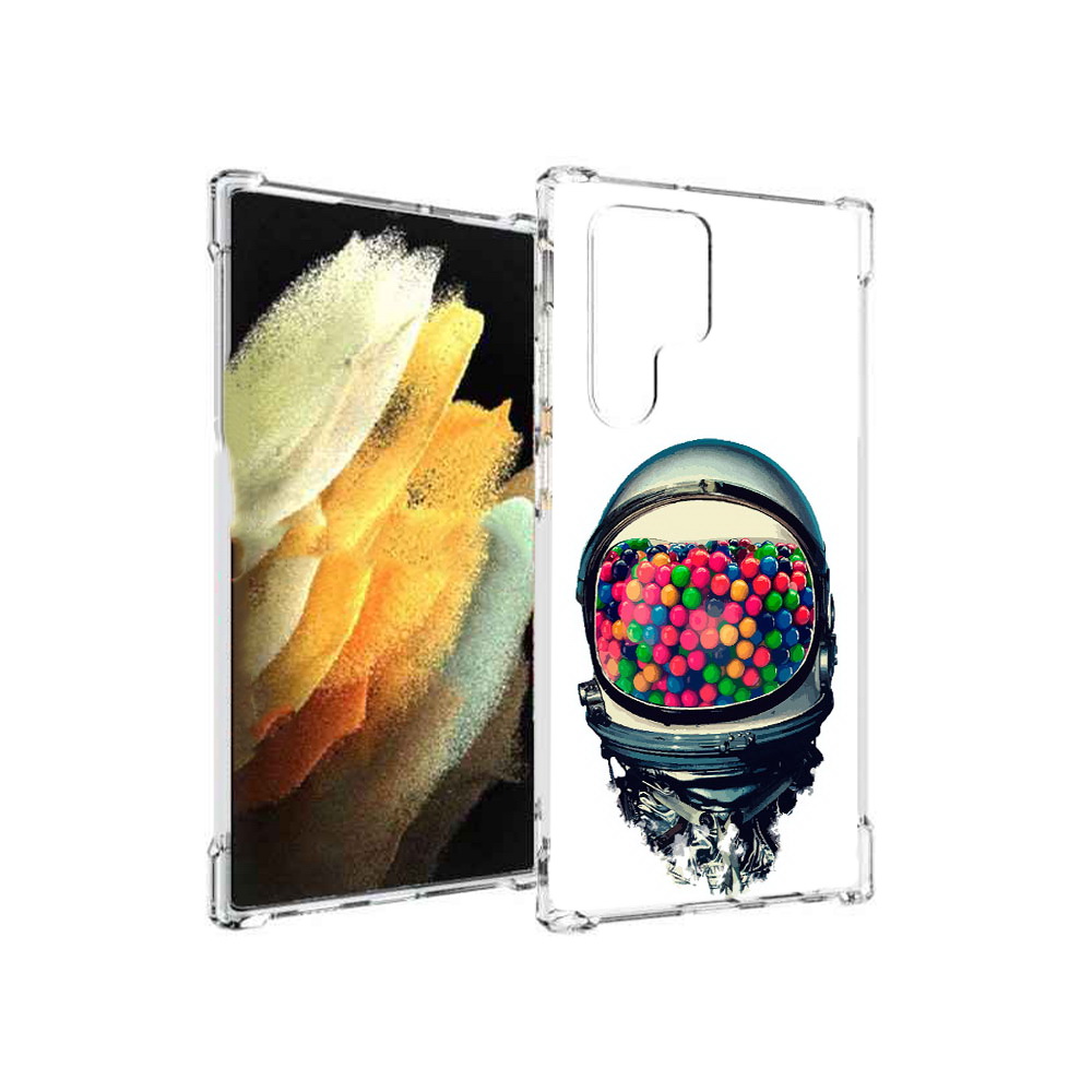 

Чехол MyPads Tocco для Samsung Galaxy S22 Ultra шлем космонавта (PT172602.555.700), Прозрачный, Tocco