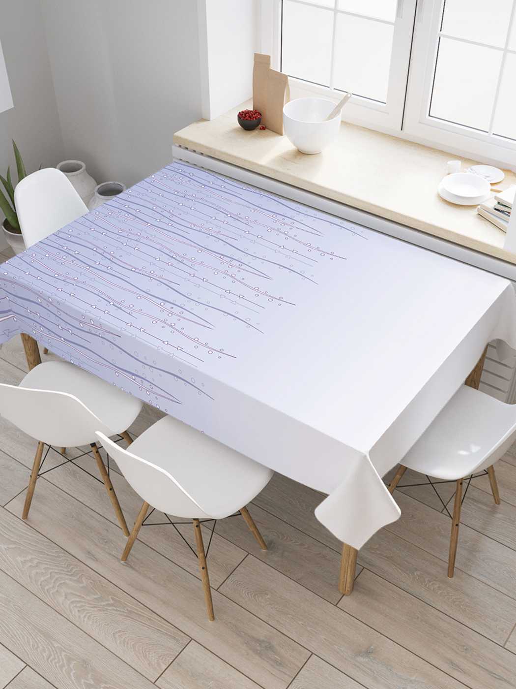 

Скатерть прямоугольная JoyArty "Призрачные лианы" из сатена, 180x145 см, Фиолетовый, Призрачные лианы