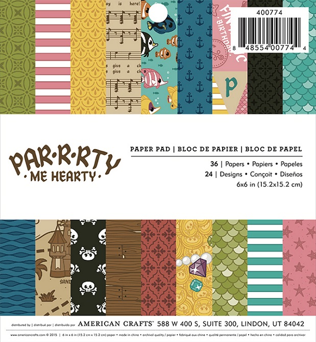 фото Набор бумаги imaginisce "party me hearty" 15,2х15,2см (36 листов) american crafts