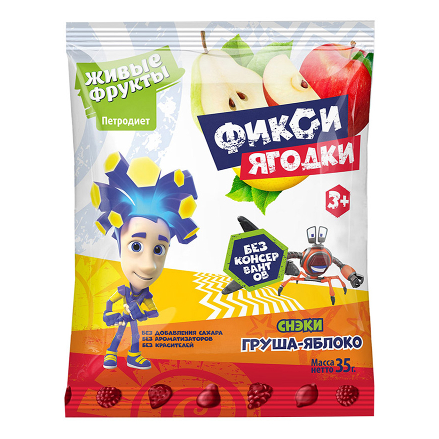 

Снэки Живые фрукты Груша яблоко с 3 лет 35 г