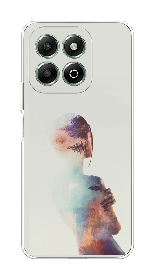 

Чехол на Honor X6b "Девушка-лес", Розовый;голубой;серый, 6124950-1