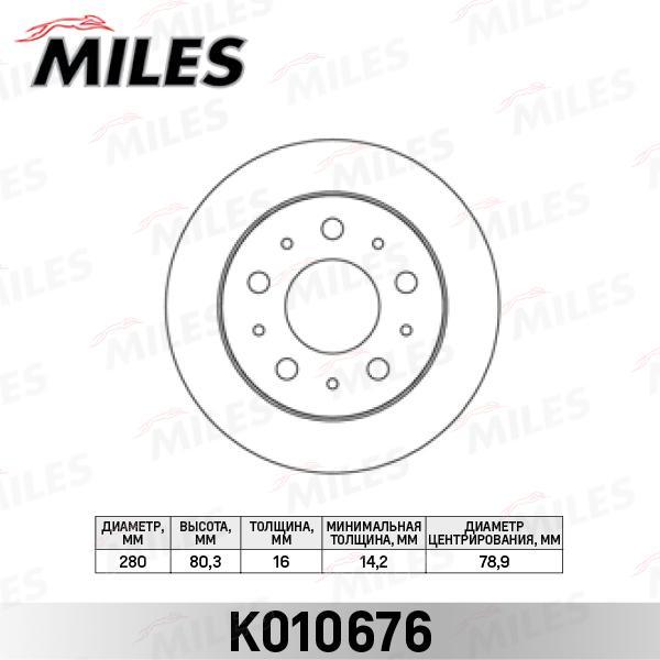 

Диск Тормозной Citroen Jumper/Fiat Ducato/Peugeot Boxer 1.7t 06- Задний Miles k010676