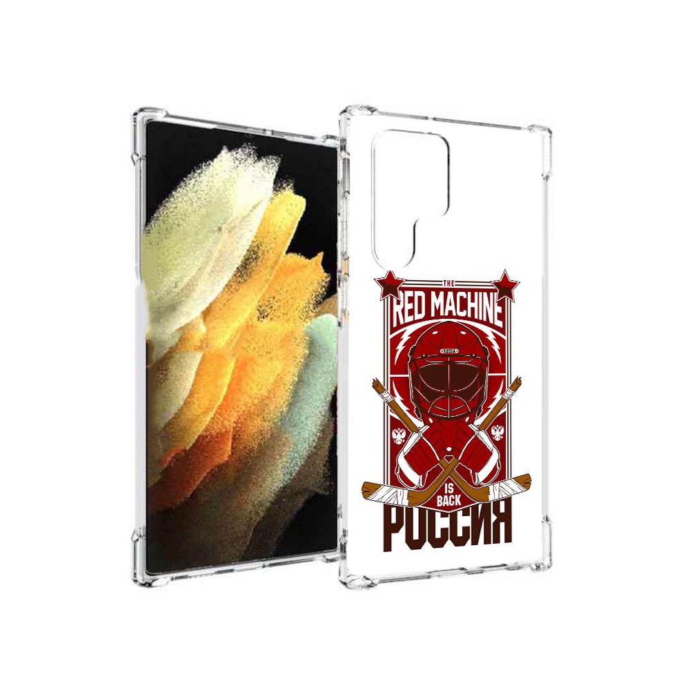 

Чехол MyPads Tocco для Samsung Galaxy S22 Ultra хоккей россия (PT172602.555.666), Прозрачный, Tocco
