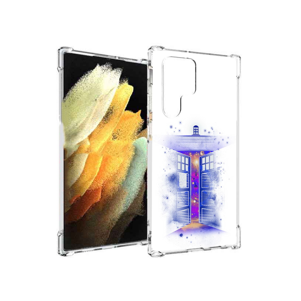 Чехол MyPads Tocco для Samsung Galaxy S22 Ultra фиолетовый уголок абстракция