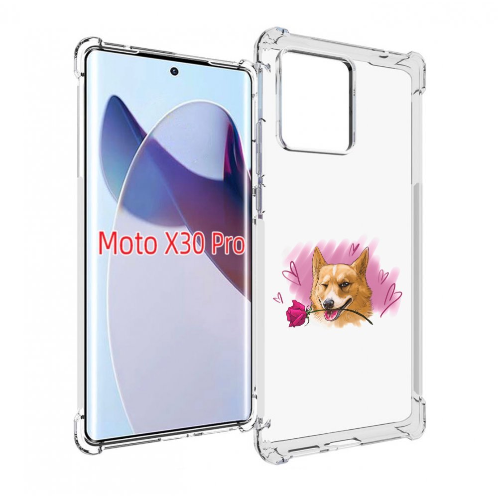 

Чехол MyPads собачка-с-розочкой для Motorola Moto X30 Pro, Прозрачный, Tocco