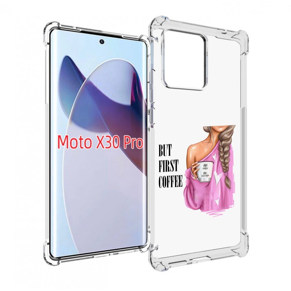 

Чехол MyPads сначала-кофе для Motorola Moto X30 Pro, Прозрачный, Tocco