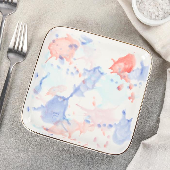 

Тарелка квадратная «Акварель», 16×16 см