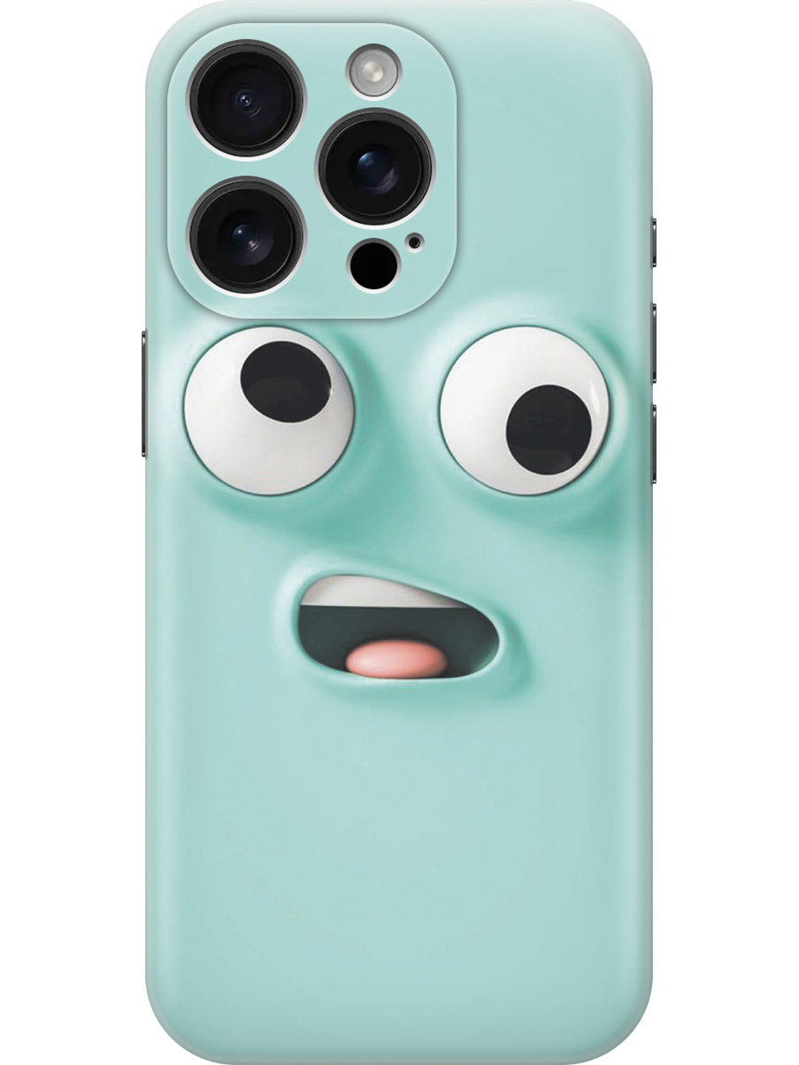 

Силиконовый чехол на Apple iPhone 16 Pro с принтом "Голубое лицо", Прозрачный;белый;голубой, 785197772