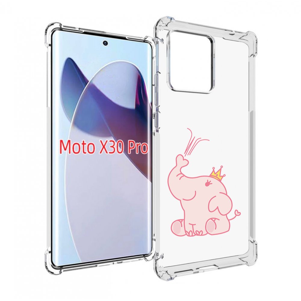 

Чехол MyPads слоник-принц детский для Motorola Moto X30 Pro, Прозрачный, Tocco