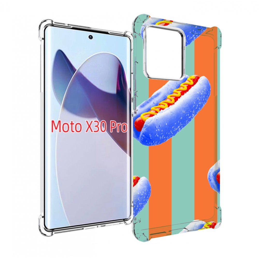 

Чехол MyPads синие хотдоги для Motorola Moto X30 Pro, Прозрачный, Tocco