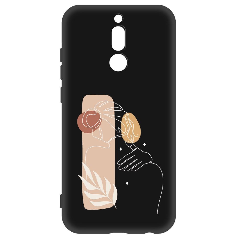 Чехол-накладка Krutoff Soft Case Нежность для Xiaomi Redmi 8 черный