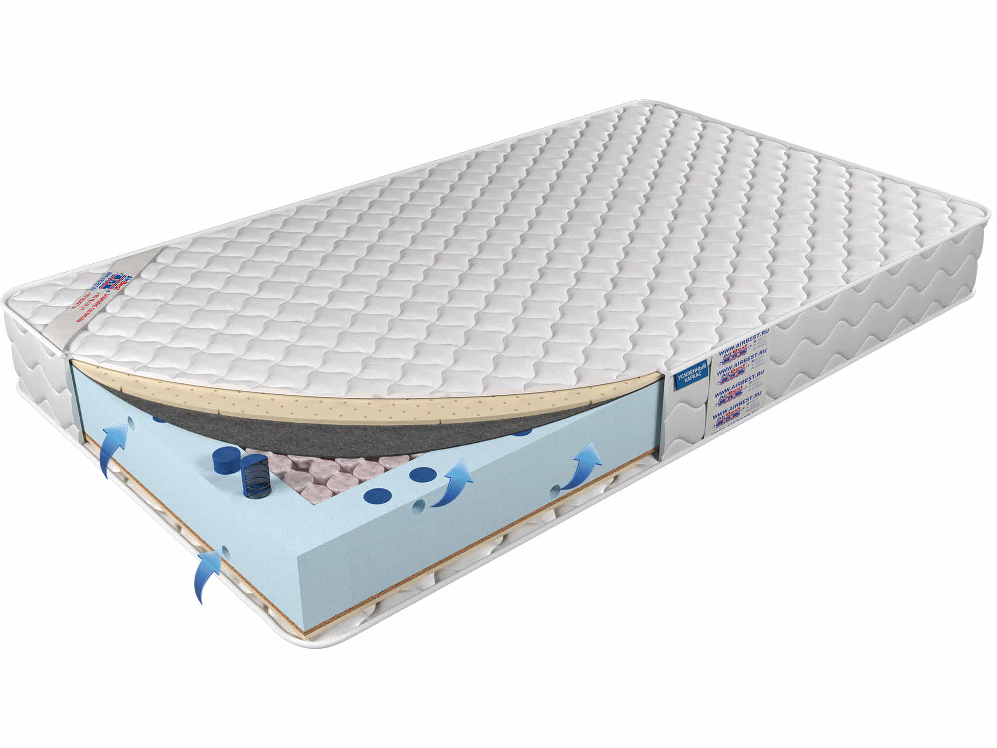 

Матрас Airbest Friend s1000 160x200x20, Белый, Матрас Airbest Friend s1000