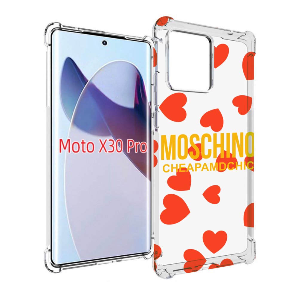

Чехол MyPads сердца-москино для Motorola Moto X30 Pro, Прозрачный, Tocco