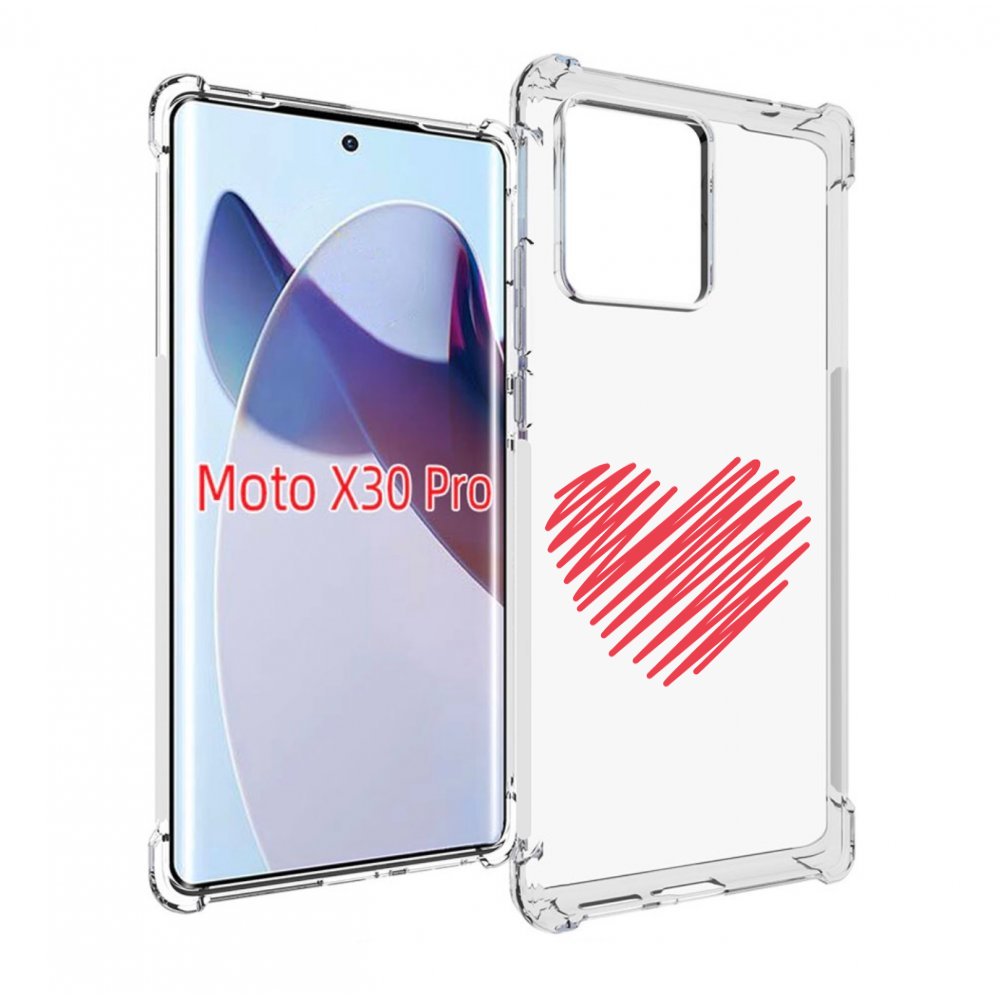 

Чехол MyPads сердечко-одной-линией для Motorola Moto X30 Pro, Прозрачный, Tocco